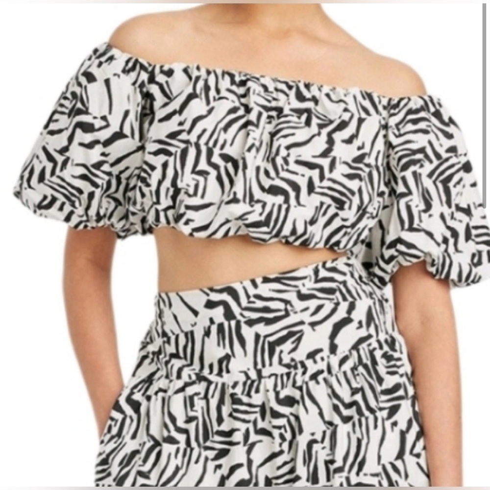 NWT A New Day Blouse Ruffle Sleeve Off The Shoulder Balloon Sleeves, Medium